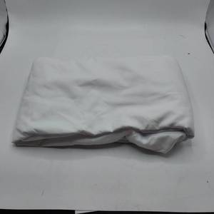 lot 12968 image: white, full deep pocket sheet