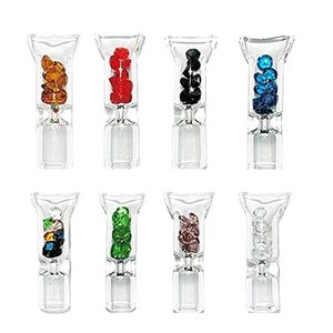 lot 12973 image: Oweto 8mm Transparent with Diamond Glass Cigarettes Filter Tips Reusable (Random Color, 5 pcs)
