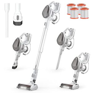 lot 12975 image: TMA Cordless Vacuum Cleaner, 6 in 1 Rechargeable Stick Vacuum Cleaner with 4 Filters 8-Cell Large Battery & 40 Mins Runing Time for Home Hardwood Low-Pile Carpet Pet Hair Deep Clean T150