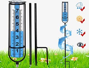 lot 12997 image: JMBay Rain Gauge, Freeze Proof rain Gauge Outdoor Best Rated, Rain gauges for Yard with Stake, Decorative rain Measure Gauge for Garden, Deck, Lawn with Large Numbers, Adjustable Height
