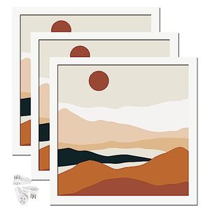 lot 13003 image: ijuerybai White 8x8 Picture Frame Set of 3, High Transparent Frame for 8 By 8 Square Photo Collage Canvas Poster Size Wall Mount and Tabletop Horizontally Vertically (White, 8 x 8 inches)