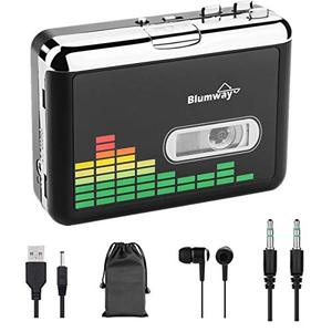 lot 13014 image: BlumWay Portable Cassette Recorder Player, Audio Music Cassette Tape to Digital Converter Player with Earphone, No Need Computer