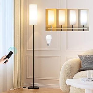lot 13015 image: Ambimall Floor Lamps for Living Room, Modern Floor Lamp with Remote Control and Stepless Dimmable Colors Temperature & Brightness, Standing Lamps for Living Room Bedroom Office, 9W Bulb Included