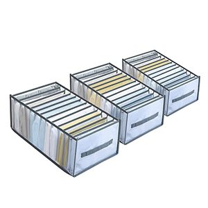 lot 13024 image: TOSHISON Wardrobe Clothes Organizer 12 grids Closet Organizers and Storage,Dresser Drawer Organizers for Clothing,Pants Jeans Organizer,T-Shirts,Socks,Underwear for Closet (Extra Large 3 Pack 12 grids)
