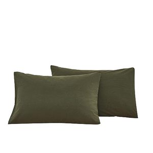 lot 13040 image: ECOCOTT 100% Natural Cotton Pillowcases Standard Size Avocado Green 2 Pack Pillow Cases with Envelope Closure (Standard, 20x26)