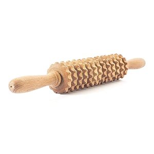 lot 13070 image: Tuuli Accessories - Wooden Massage Roller, Multi-Functional Body Roller for Cellulite, Muscle Tension and Skin Health Support, Natural Massager for Women and Men
