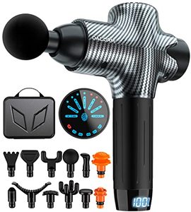 lot 13110 image: Massage Gun - Percussion Muscle Massage Gun for Athletes, Super Quiet Portable Electric Sport Massager, Handheld Deep Tissue Massager of Y8 Pro Max. (Carbon)
