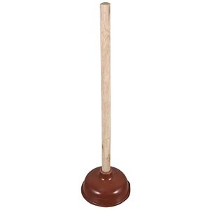 lot 13117 image: DOITOOL Plumbing Tools Cleaning Tools Rubber Toilet Plunger with Wooden Handle Bathroom Plunger Portable Cleaning Plunger Professional Closestool Plunger for Bathroom Plumbing Tools Cleaning Tools
