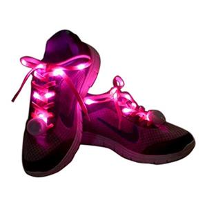 lot 13298 image: Flammi LED Nylon Shoelaces Light Up Glow in The Dark for Party Dancing Skating (Pink)