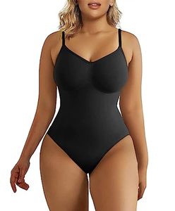 lot 13306 image: SHAPERX Bodysuit for Women Tummy Control Shapewear Seamless Sculpting Thong Body Shaper Tank Top,SZ5215-Black-2XL3XL