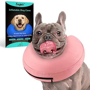 lot 13348 image: Supet Inflatable Dog Cone Collar Alternative After Surgery, Dog Neck Donut Collar Recovery E Collar to Stop Licking, Soft Dog Cone for Small Medium Large Dogs