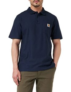lot 13353 image: Carhartt Mens Loose Fit Midweight Short-Sleeve Pocket Polo, Navy, 3X-Large Tall