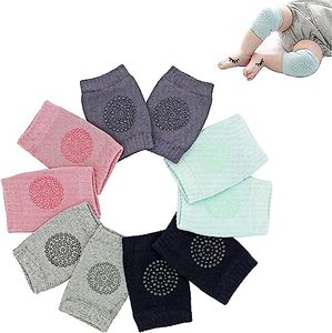 lot 13368 image: Hidetex Baby Knee Pads for Crawling � Infant Kneepads, Adjustable Elastic Leg Warmers, Anti-Slip Leg Protector for Unisex Toddlers(4 Pairs)