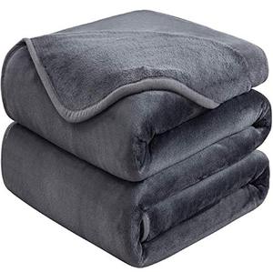 lot 13375 image: Soft Queen Size Blanket for All Season Warm Fuzzy Microplush Lightweight Thermal Fleece Summer Autumn Fall Winter Spring Blankets for Queen Full Bed Couch Sofa,90x90 Inches,Dark Gray