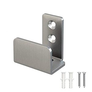 lot 13389 image: Bdmetals Sliding Barn Door Floor Guide,U Shape Adjustable Door Bottom Guide,FlushFlat Bottom Design,Wall Mounted U- Guide for Barn DoorSliding Doors and Cabinets 1-14HSilver1 Pack