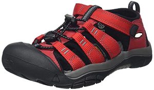 lot 13396 image: KEEN Unisex-Child Newport H2 Closed Toe Water Sandals, Ribbon RedGargoyle, 7 Toddler US