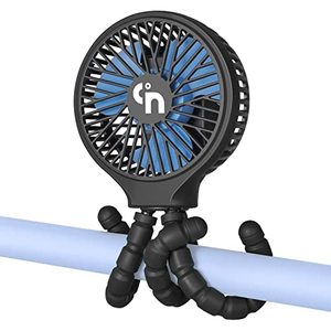 lot 13430 image: WiHoo Mini Handheld Stroller Fan,Personal Portable Car Seat Baby Fan with Flexible Tripod Fix on Stroller,USB or Battery Operated Desk Fan Adjustable 3 Speeds for Travel Treadmill Golf Cart