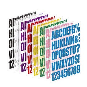 lot 13470 image: Cysincos Iron on Letters for Clothing Heat Transfer T Shirts Sticker Vinyl Letter Patches Iron on Decals Clothing Hat Pillow Backpack DIY Craft Supplies (Glitter)