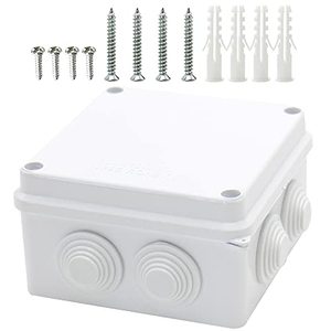 lot 13477 image: MAKERELE Junction Box IP65 Waterproof Dustproof Outdoors Boxes ABS Plastic Electronic Project Enclosure White 3.9�3.9�2.8�inch (10010070mm)