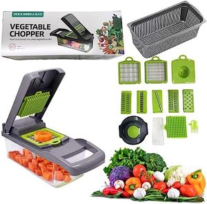 lot 13478 image: 12 in one Pro Series Dice Shred Slice Vegetable Chopper Utensil, 4.75x4.75x13