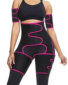 lot 13483 image: 4 In 1 High Waist Arm And Thigh Wast Trainer For Women,Sweat Band Waist Trimmer Plus Size Rose