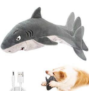 lot 13491 image: IOEN Interactive Floppy Fish Dog Toys for LargeMediumSmall Dogs,Squeaky Plush Tough Puppy Toys,Motion Activated (Floppy Shark)