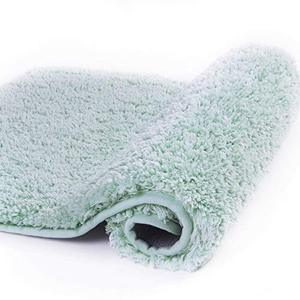 lot 13503 image: Walensee Bathroom Rug Non Slip Bath Mat for Bathroom (16 x 24, Aqua) Water Absorbent Soft Microfiber Shaggy Bathroom Mat Machine Washable Bath Rug for Bathroom Thick Plush Rugs for Shower