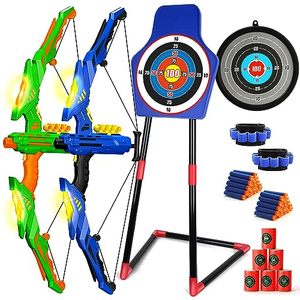 lot 13515 image: TOY Life Bow and Arrow Toys for Kids 6 8 12, Outdoor Toy Games for Kids, Kids Bow and Arrow Set with LED Lights, Archery Set for Kids with 2 Targets and 40 Foam Darts, Shooting Game Toy Gift for Boys