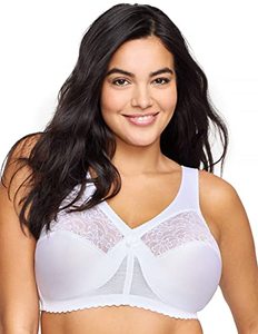 lot 13528 image: Full Figure Plus Size MagicLift Original Support Bra Wirefree #1000 White