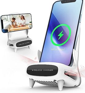 lot 13534 image: Gifts for Men,Birthday Gifts for Women,15W Fast Qi Wireless Charger Stand with Amplifying Sound Design, Unique Gifts for Him Her Dad Husband Boyfriend(No AC Adapter)