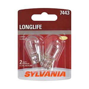 lot 13536 image: SYLVANIA - 7443 Long Life Miniature - Bulb, Ideal for Daytime Running Lights (DRL) and Back-UpReverse Lights (Contains 2 Bulbs)