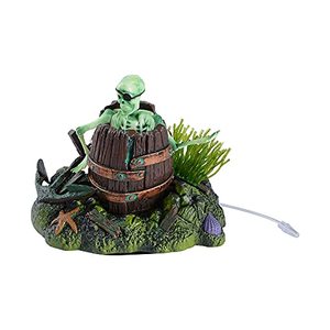 lot 13546 image: Mairuker Air-Action Pirate Skeletons Aquarium Decoration Resin Pirate Skeletons Sit in Loquat Barrel for Fish Tank Aquarium Decorations