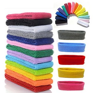 lot 13561 image: Yeshan 12 Packs Wicking Stretchy Athletic SweatbandSport HeadbandsHead wrapYoga HeadbandHead ScarfBest Looking Hairband for Sports or Fashion,Towel Material