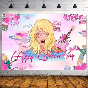 lot 13569 image: Konsait 53FT Taylor Singer Birthday Decorations Banner, Taylor Singer Party Decorations,Taylor Singer Decorations Party,Taylor Singer Banner,Taylor Singer Party