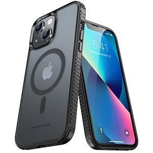 lot 13576 image: UNBREAKcable Magnetic Case for iPhone 13, Compatible with MagSafe Military Grade Shockproof Ultra-Slim Non-Slip Matte Back& Soft Silicone Airbag Bumper for Apple 6.1� Black (UBHP455)