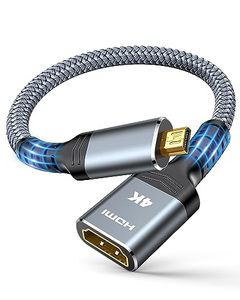 lot 13579 image: Highwings Micro HDMI to HDMI Adapter, 4K Micro HDMI Male to HDMI 2.0 Female Cable Bidirectional 4K8K 60Hz HDR 3D 18Gbps High Speed for Hero 7Raspberry Pi 4EOS M50A6000 CameraRetroid Pocket 2