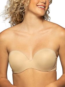 lot 13627 image: Vanity Fair womens Push Up Bra, Strapless - Beige, 38B US