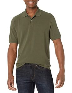 lot 13655 image: Amazon Essentials Mens Regular-Fit Cotton Pique Polo Shirt (Available in Big & Tall), Olive, Medium