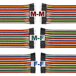 lot 13659 image: Chanzon 120pcs 30cm Long Header Jumper Wire Dupont Cable Line Connector Assorted Kit Set Male Female Ribbon Solderless Multicolor for Arduino Raspberry pi Electronic Breadboard Protoboard PCB Board