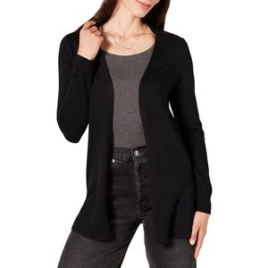 lot 13668 image: Amazon Essentials Womens Lightweight Open-Front Cardigan Sweater (Available in Plus Size), Black, X-Small