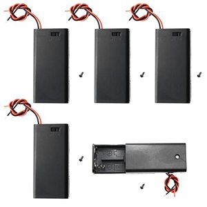 lot 13670 image: QTEATAK 5Pcs 2X 1.5V AA Battery Holder Case with OnOff Switch and Wire Leads