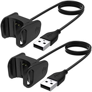 lot 13677 image: CAVN 2 Pack Charger Cable Compatible with Fitbit Charge 3, Replacement USB Charging Cable Cord Clip Dock Accessories Adapter for Charge 3  Charge SE Smartwatch 2018