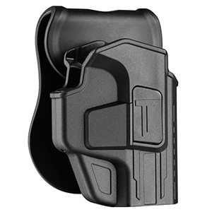lot 13691 image: Ruger Max 9 Holster, OWB Holster for Ruger Max-9 9mm Luger - Adjustable Tension & Cant  Index Finger Released  Autolock  Outside Waistband Carry  Matte Finish - Right Handed