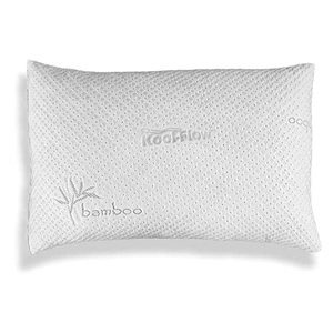 lot 13695 image: Xtreme Comforts Memory Foam Pillows Made in The USA - Queen Size, Slim Cooling Pillow for Sleeping on Side, Back & Stomach - Firm and Soft Bed Pillows