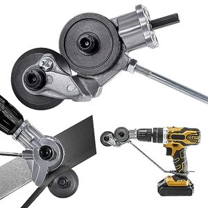 lot 14052 image: OUPARY 2023 New Electric Drill Plate Cutter - Versatile Metal Nibbler Drill Attachment for Precise Cutting of Iron, White Sheet, Steel, Copper, Aluminum - Includes Adapter for DIY Projects