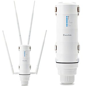 lot 5165 image: Latest AC1200 Long Range Outdoor WiFi Extender, Dual Band 2.45G 1200Mbps 802.11AC Outside PoE Access Point (AP)Wireless RepeaterMesh Signal Booster Internet Amplifier with 4 Antennas (WN572HP3)