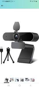lot 5170 image: lexvss Webcam with Microphone, Portable 2K 1440P HD Wide Angle Steaming Web Camera for Desktop Comp