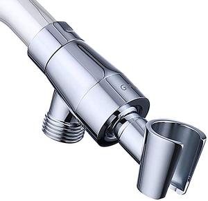 lot 13137 image: G-Promise Metal Shower Head Holder for Hand Held Showerhead, Adjustable Bracket, Shower Arm Adapter, Universal Shower Arm Mount, Chrome Finish