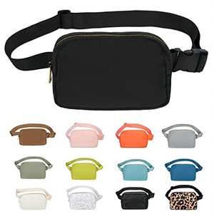lot 13140 image: VOROLO Waist Pack for Running Fanny Pack for Women and Men Crossbody Belt Bag Bum Bag with Adjustable Strap for Sports Black