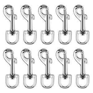 lot 13170 image: 1020Pcs Snap Hooks Heavy Duty 2.75x0.83 Swivel Snap Hooks with Spring Pet Buckle Multipurpose Dog Leashes Key Chain for Linking Pet Leash & Collar (10PCS)